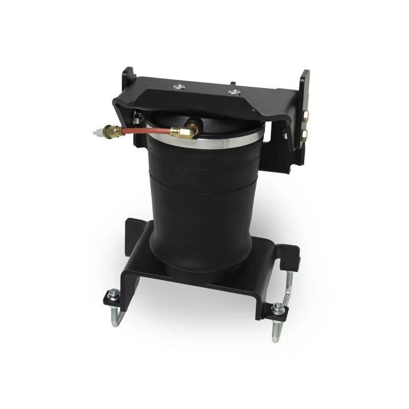 Firestone Ride-Rite rear air helper spring kit including bellows, brackets, and inflation hardware for Ford F-150 Raptor.