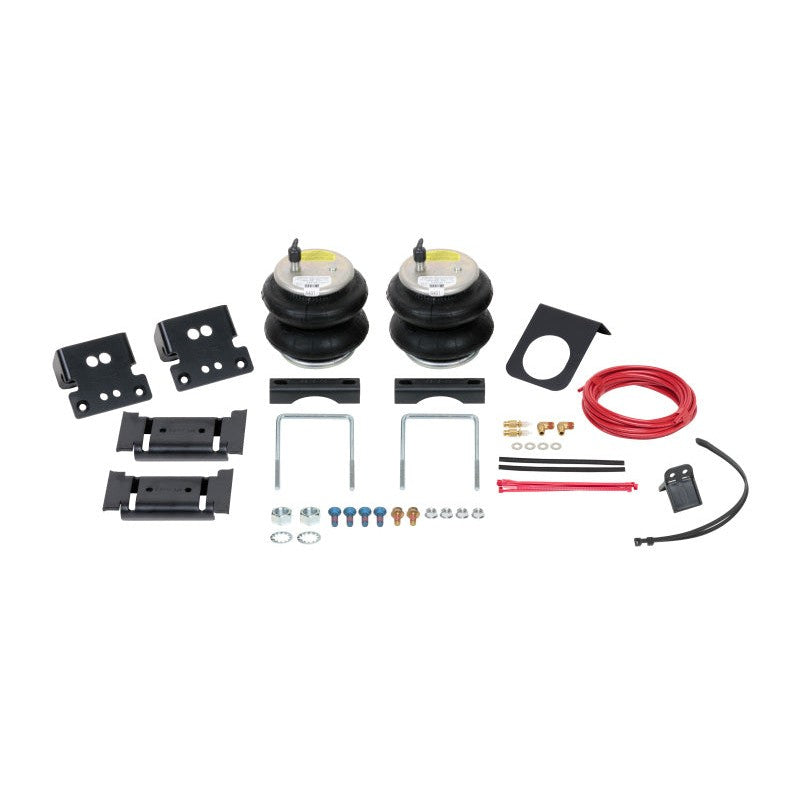 Firestone Ride-Rite rear air helper spring kit with bellows, mounting brackets, and hardware for 2013-2025 Ram 3500.