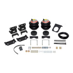 Firestone Ride-Rite RED Label Extreme Duty rear air spring bellows and heavy-duty steel mounting brackets.