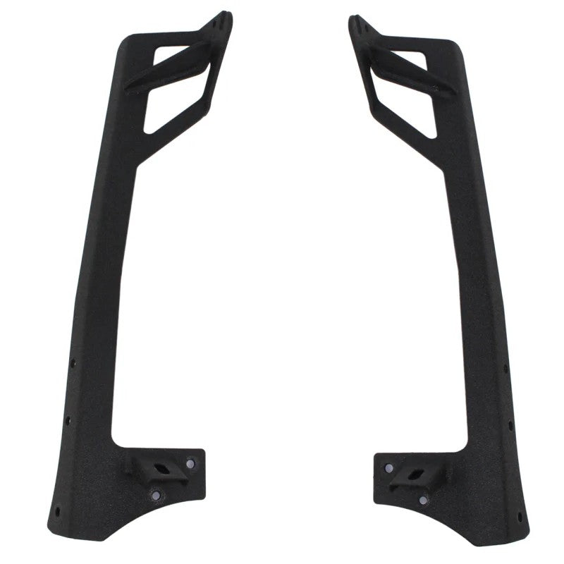 Fishbone Offroad black textured steel 52-inch light bar bracket with lower cube mounts for Jeep Wrangler JK.