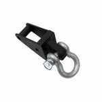Black powder coated 3/4-inch metal D-ring frame mounts with shackles for 2007-2018 Jeep Wrangler JK.