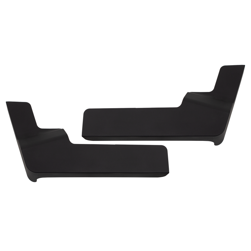 Textured black ABS plastic quarter panel chip guards for 2018-2025 Jeep Wrangler JL.