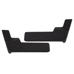 Textured black ABS plastic quarter panel chip guards for 2018-2025 Jeep Wrangler JL.