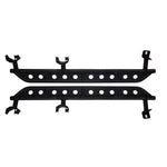 Fishbone Offroad black textured powder coated step sliders for 2018-2025 Jeep Wrangler JL 4-Door