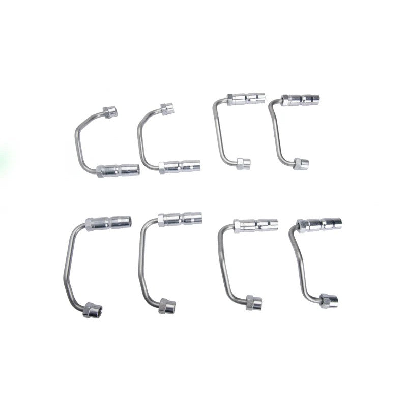 Complete set of eight new high-pressure fuel injection lines for 2001-2004 LB7 Duramax engines.