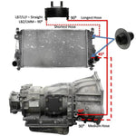 Fleece Performance heavy-duty flexible transmission cooler line kit with -10AN fittings for 2001-2004 GM 6.6L Duramax