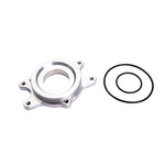 Billet aluminum CP3 adapter kit with replacement O-rings for 2001-2016 GM Duramax 6.6L diesel engines.
