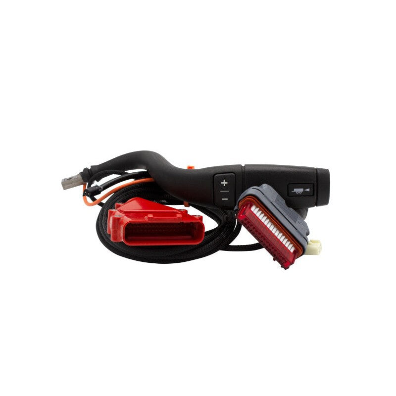 Fleece Performance Allison TapShifter lever with integrated +/- buttons and plug-and-play wiring harness.