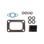 Fleece Performance VGT turbo installation kit including exhaust inlet gasket, oil drain gasket, studs, and 16mm washers.