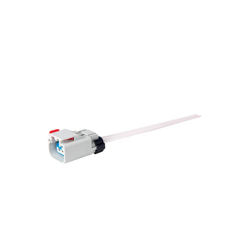 Fleece Performance crankcase pressure sensor pigtail with 6-inch wiring and heat-shrink connectors for 6.7L Cummins.