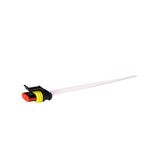 Fleece Performance turbocharger turbine speed sensor pigtail with 6-inch wires and heat-sealable butt connectors.
