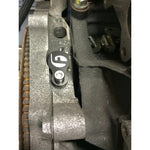 Black anodized billet aluminum coolant return plug with laser-etched Fleece logo and high-temp silicone O-ring.