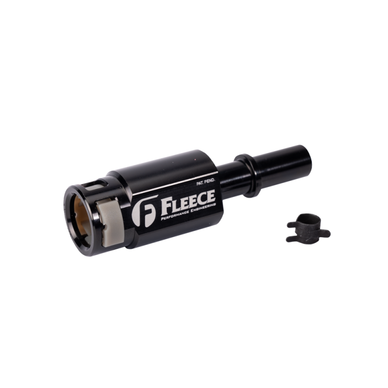 Billet aluminum injector return line repair fitting with dual O-rings and barb for Ford 6.7L Powerstroke