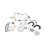 Fleece Performance CP3 conversion hardware kit featuring preformed fuel lines, mounting adapter, and extension harness.