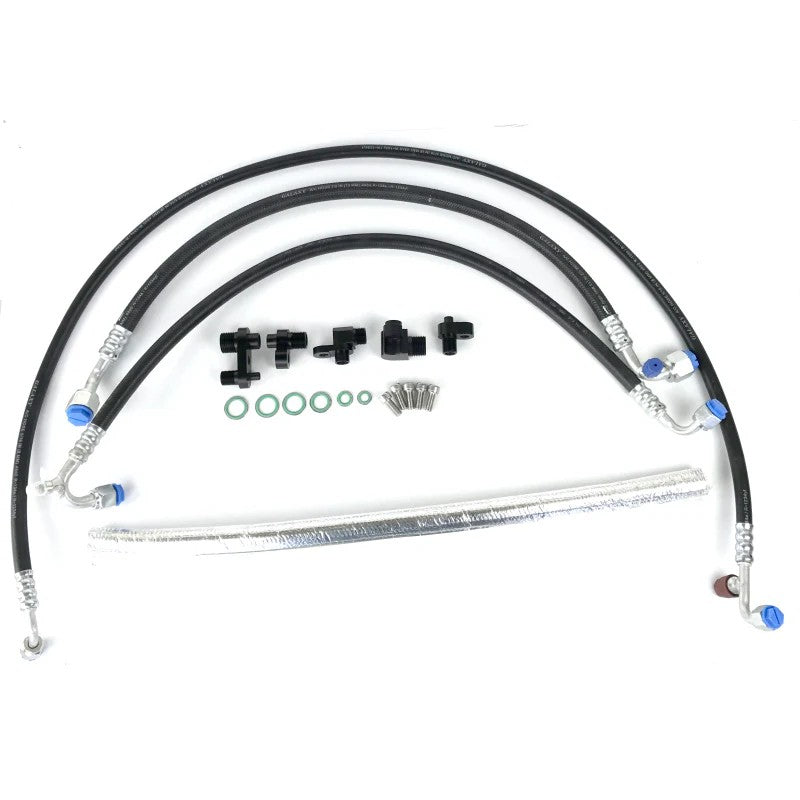 Fleece Performance A/C line reroute kit for 2013-2018 Ram 2500 and 3500 6.7L Cummins turbo swaps
