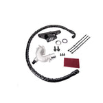 Fleece Performance coolant bypass kit with braided nylon hose and AN fittings for 6.7L Cummins.