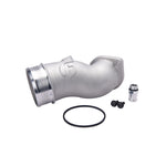 Fleece Performance cast aluminum high flow intake horn with billet PCV fitting and hardware for 6.6L L5P Duramax.