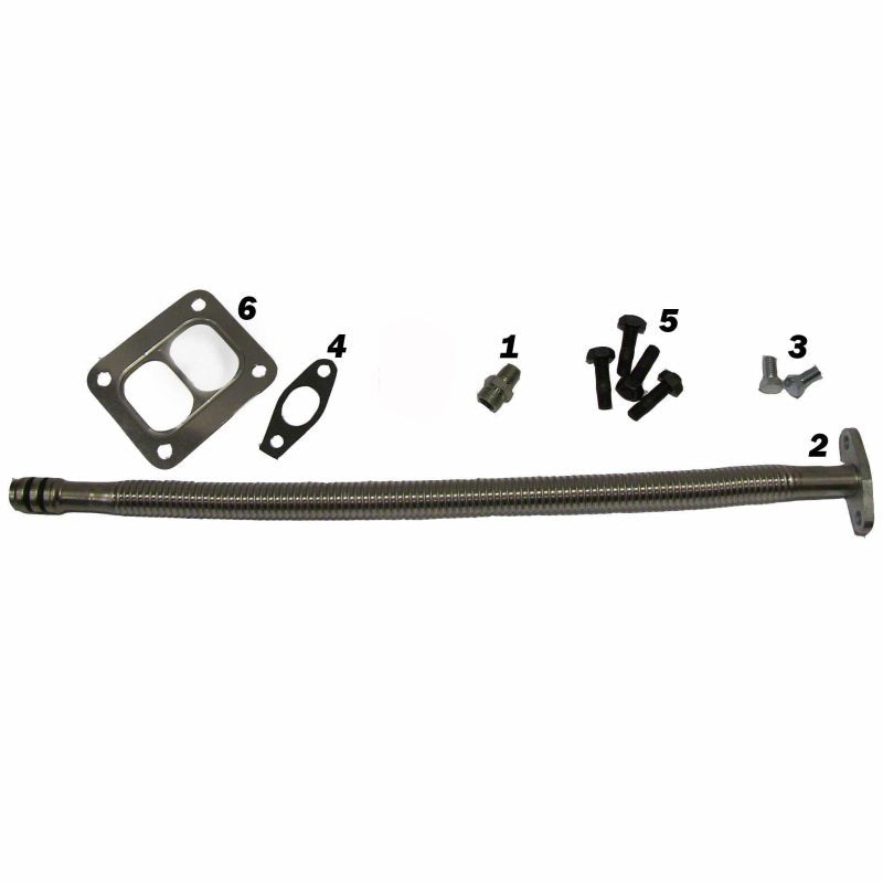 Fleece Performance S300-S400 turbo installation kit with oil feed and drain lines for 2003-2007 Dodge 5.9L Cummins.