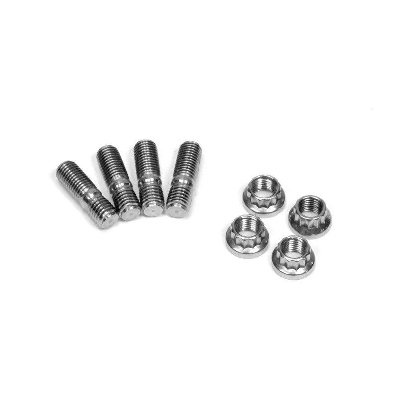 Fleece Performance aged 630 stainless steel turbo studs and nuts with 4mm internal hex heads.