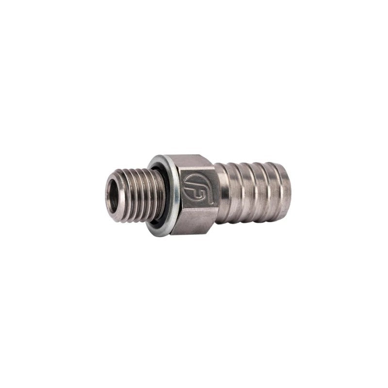 Fleece Performance 316 stainless steel 1/2 inch barbed CP3 feed fitting with included sealing washer