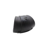5-inch black molded rubber 90-degree intake elbow with two stainless steel worm gear band clamps