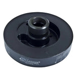 Fluidampr 800141 black zinc steel viscous damper with engraved timing marks for GM 6.2L and 6.5L diesel engines.