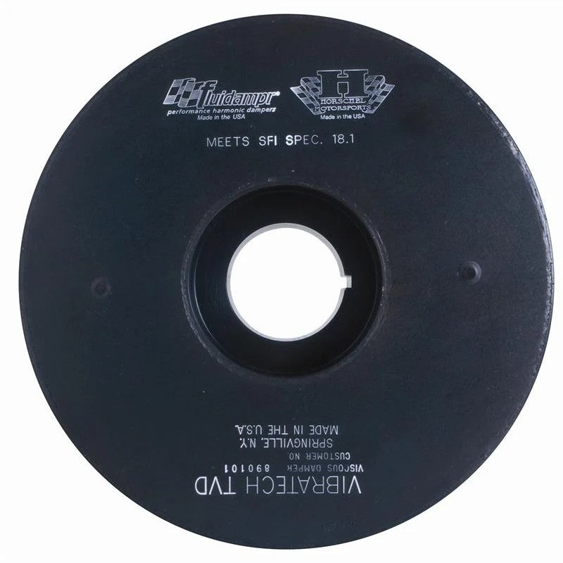 Fluidampr 890101 black zinc coated steel harmonic damper for 6.6L Duramax engines