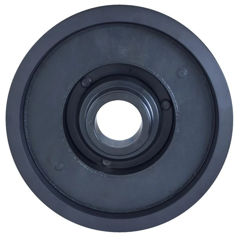 Fluidampr 740121 black steel internally balanced viscous crankshaft damper for GM LS engines.
