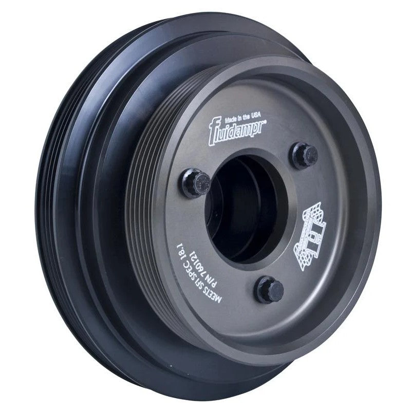 Fluidampr 960311 black zinc finished steel harmonic damper for 1992-1998 Dodge 5.9L Cummins engines.