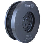 Fluidampr black zinc steel engine damper for Ford 6.0L PowerStroke with engraved timing marks