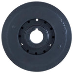Fluidampr steel internally balanced performance damper with black zinc finish and engraved timing marks for Nissan RB26DET