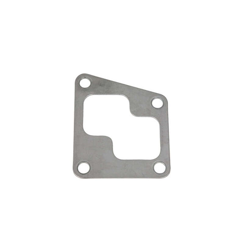 Forced Performance steel divided turbine inlet gasket for Mitsubishi Lancer Evolution 8, 9, and 10 turbochargers.