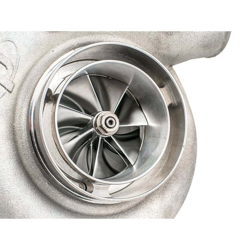 Forced Performance Black turbocharger for Subaru WRX and STi featuring 84mm inlet and 10cm turbine housing.