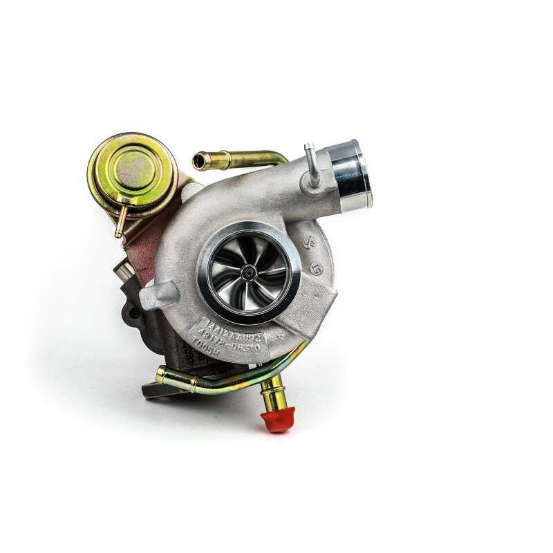 Forced Performance Blue LOPE ball bearing turbocharger with 58mm compressor and 8cm housing for Subaru WRX and STi.