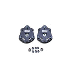 Ford Racing front adjustable strut mounts featuring heavy-duty rubber and steel construction for 2015-2025 Ford Mustangs.
