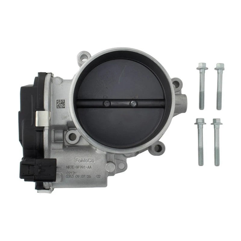 Ford Racing 92mm aluminum throttle body and four-bolt mounting kit for 2020-2022 Ford Mustang Shelby GT350 and GT500.