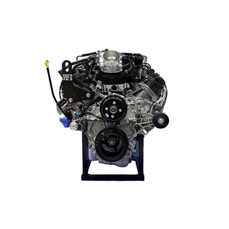 Ford Racing 7.3L V8 gasoline crate engine featuring a cast iron block and aluminum heads for 2024 Super Duty trucks.