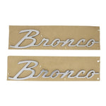 Ford Racing 21-23 Bronco Script Fender Badge - Silver