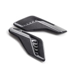 Gloss finish 3K 2x2 twill carbon fiber fender vent set for 2021-2025 Ford F-150 Raptor.
