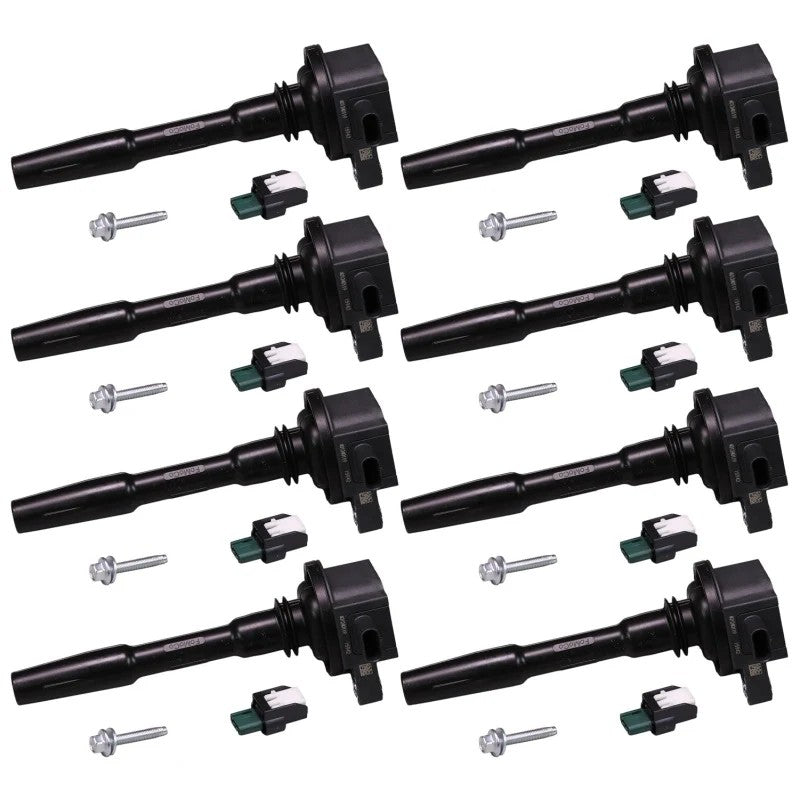 Set of eight Ford Racing Hi-Energy ignition coils for 5.0L and 5.2L engines