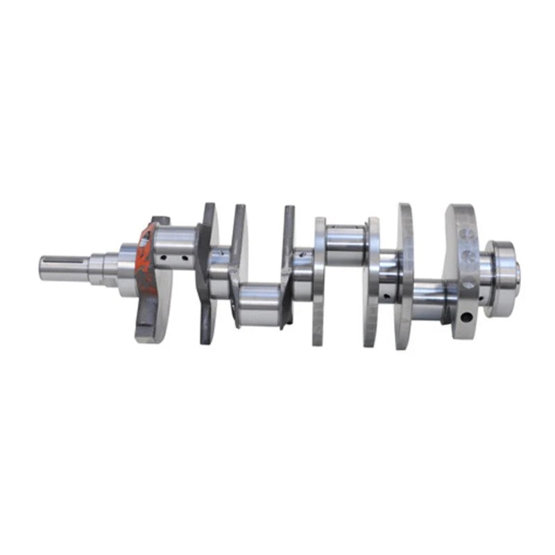 Finish machined forged steel 92.7mm stroke crankshaft for Ford 5.0L Coyote engines.