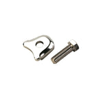 Triple chrome-plated steel distributor hold-down clamp for 1968-1995 Ford Mustang engines.