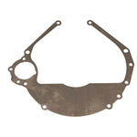 Durable steel starter index plate and bellhousing separator for Ford Modular engines with manual transmissions.