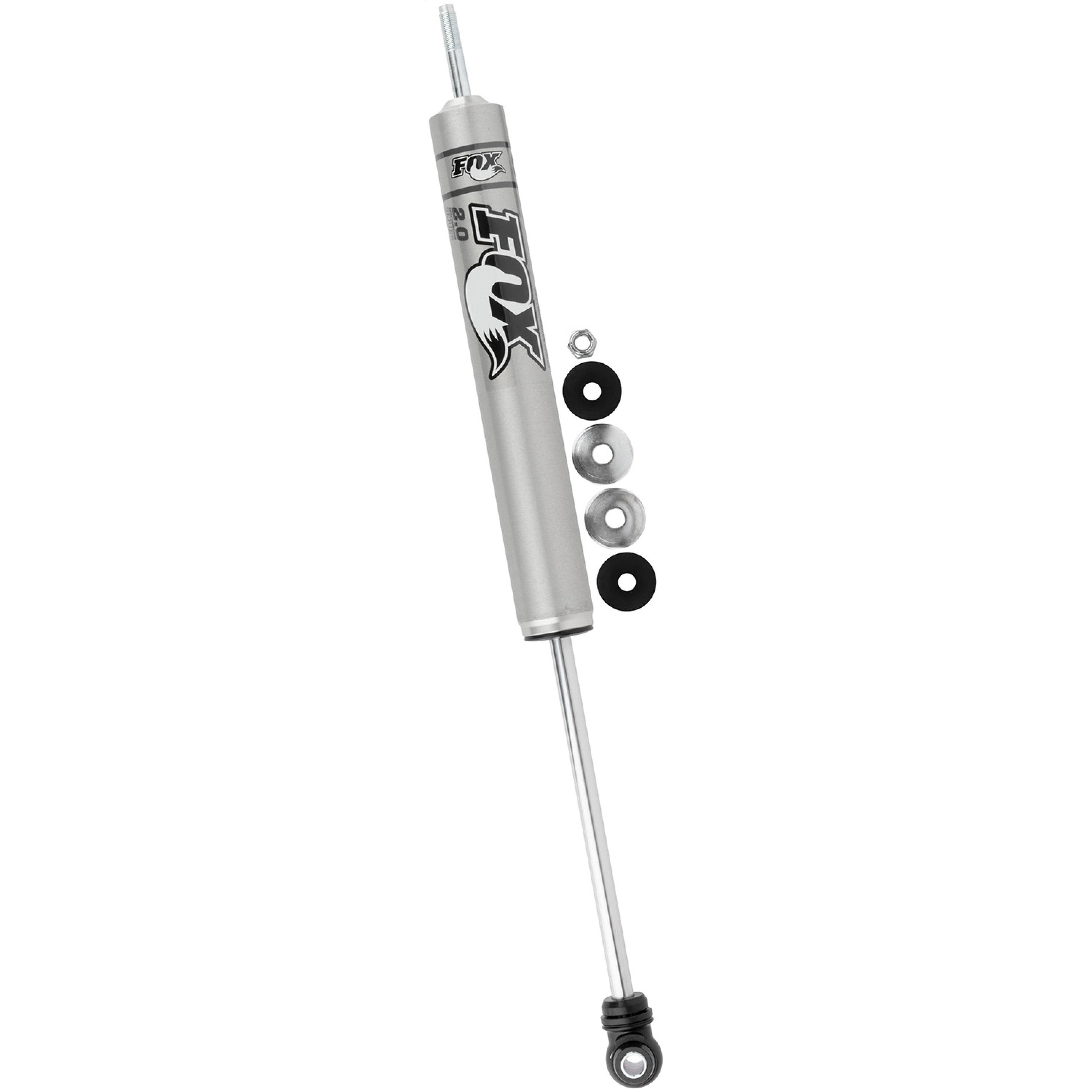 Fox 2.0 Performance Series aluminum smooth body IFP front shock with 10.6 inch travel for lifted Ford Super Duty.