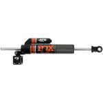 Fox 2.0 Factory Race Series ATS steering stabilizer with external reservoir and 1.5-inch tie rod mounting clamp.