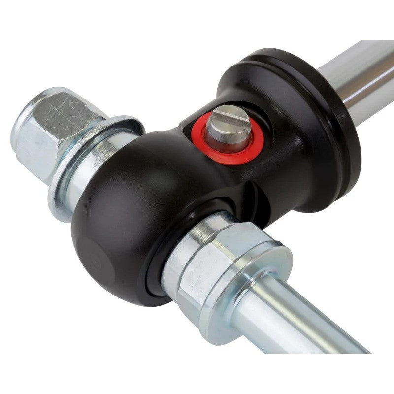 Fox 2.0 Performance Series ATS steering stabilizer with external reservoir and 1-3/8 inch tie rod mounting clamp.