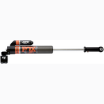Fox 2.0 Performance Series ATS steering stabilizer with clear-anodized aluminum body and external reservoir.
