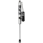 Fox 2.0 Performance Series rear reservoir shock with zinc-plated body and aluminum reservoir mounting clamp.