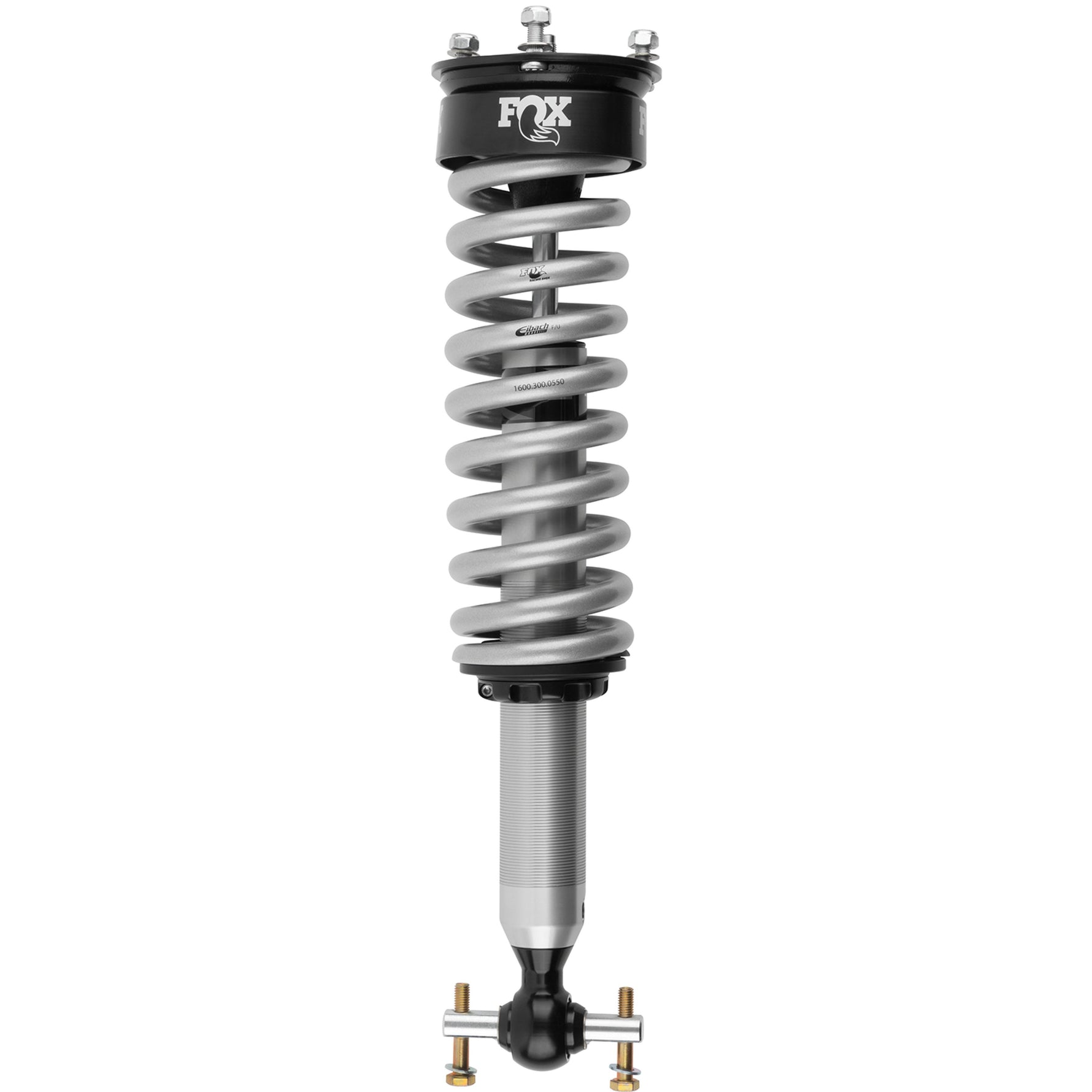 Fox 2.0 Performance Series 4.9 inch travel IFP coilover shock with aluminum body and black anodized components.