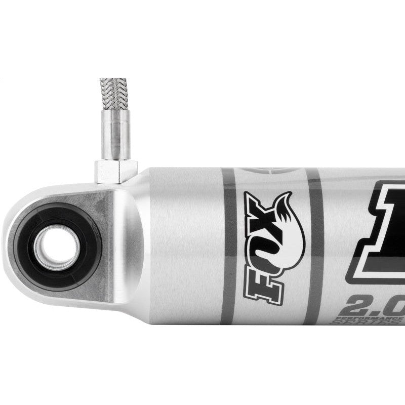 Fox 2.0 Performance Series 10.1 inch smooth body remote reservoir shock with black aluminum body and eyelet ends